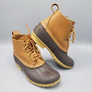 LL Bean 6" Unlined Duck Boots Women Size 7 Medium Outdoor Rain Made in Maine USA
